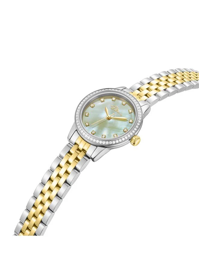 بوليس Jeita Champagne Dial Stainless Steel Bracelet Analog Watch for Women, 30mm